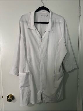 White Cross Women's White Zip-Front Utility Jacket